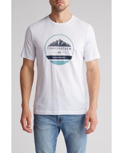 Travis Mathew Mountains Are Out Graphic T-shirt - White