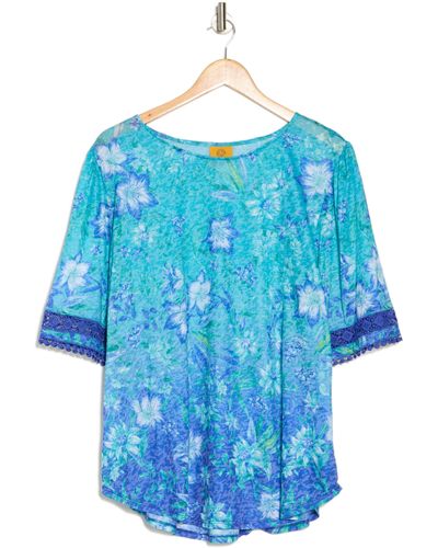 Ruby Rd. Sublimation Jersey Top - Blue