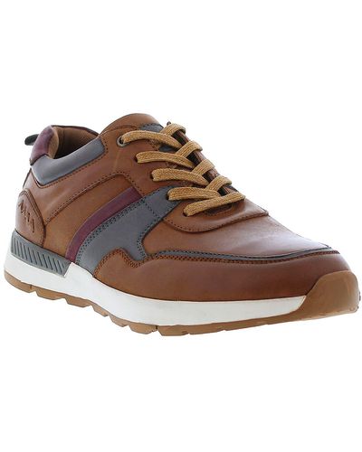 English Laundry Lohan Leather & Suede Sneaker - Brown