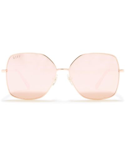 DIFF Beatrice 59mm Oversize Sunglasses - Pink
