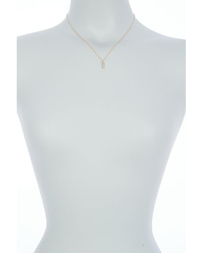 Nadri Pavé Cubic Zirconia Initial Pendant Necklace - Metallic
