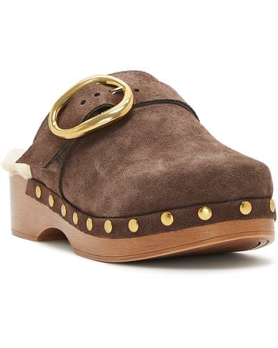 Vince Camuto Canzanee Faux Shearling Lined Clog - Brown