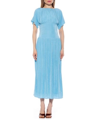 Alexia Admor Luna Dolman Sleeve Maxi Dress - Blue