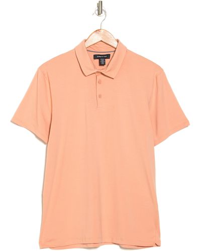 Kenneth Cole Button Polo - Pink