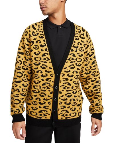 Nike Circa Leopard Cardigan - Yellow