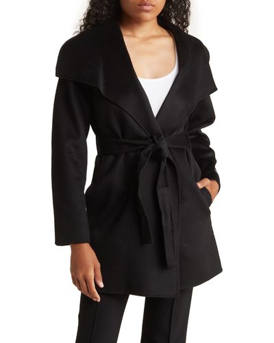 women's marilyn double face belted wrap coat