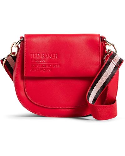 Ted Baker Darcell Logo Leather Satchel - Red