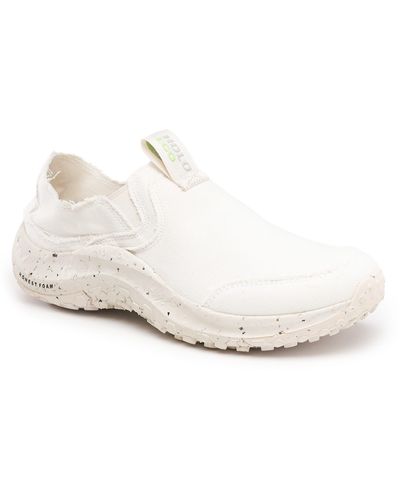 HOLO Footwear Athena Moc Canvas Slip-on Shoe - White