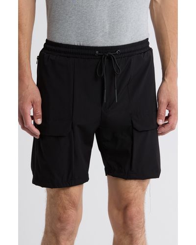 American Stitch Tipped Stretch Nylon Shorts - Black