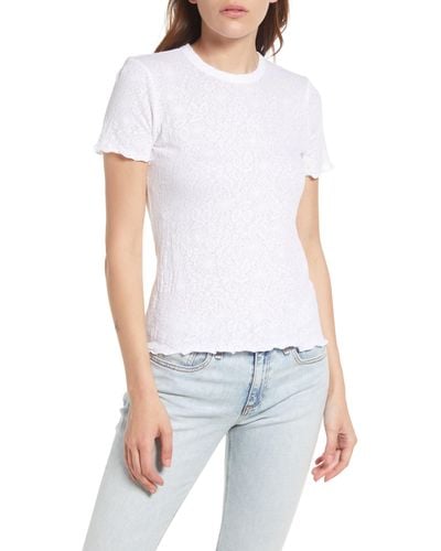 Rag & Bone Gemma Floral Jacquard T-shirt - White