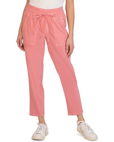 Kut From The Kloth Drawcord Waist Crop Pants - Pink