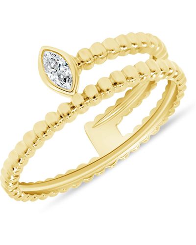 Ron Hami 14k Yellow Gold Marquise Bezel Diamond Ring - Metallic