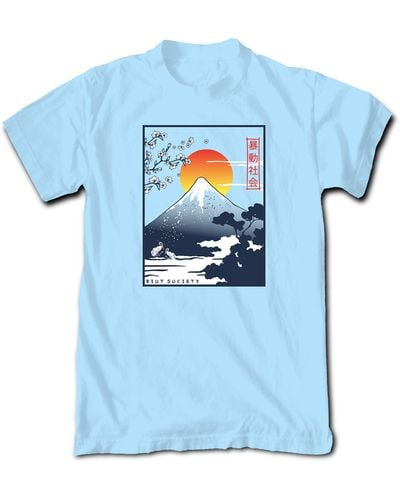 Riot Society Mt. Fuji Graphic T-shirt - Blue