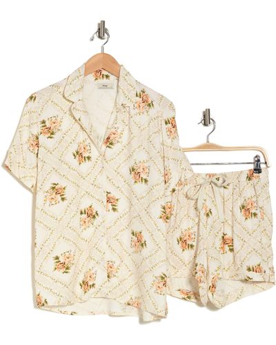 Maaji Agatha Coat & Shorts Pajamas - Natural