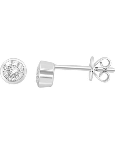 Effy 14k White Gold Lab-grown Diamond Stud Earrings - Metallic