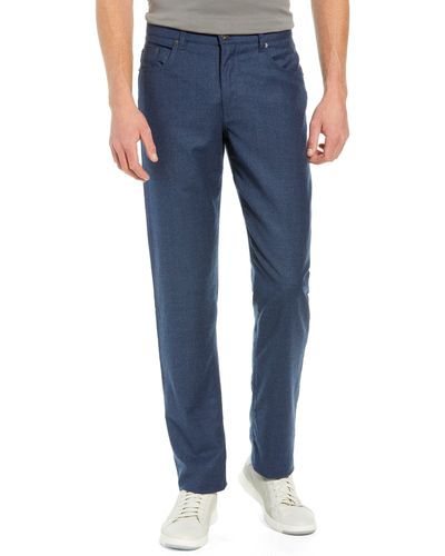 Brax Cadiz Five-pocket Stretch Wool Pants - Blue