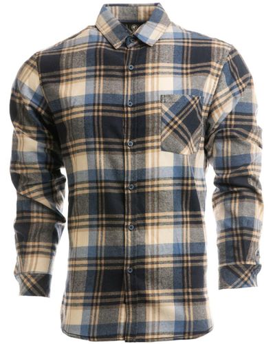 Burnside Plaid Flannel Shirt - Gray