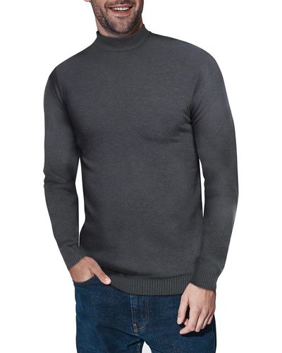 Xray Jeans Core Mock Neck Knit Sweater - Gray