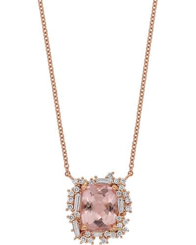 Bony Levy Iris Morganite & Diamond Pendant Necklace - White