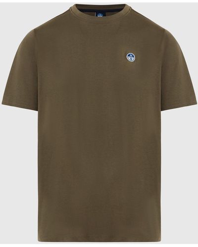 North Sails T-shirt with logo patch - Verde