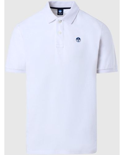 North Sails Polo Shirt With Logo Patch - Weiß