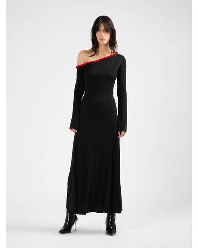 DIVALO TRANSYLVANIA Girteln One Shoulder Dress - Black