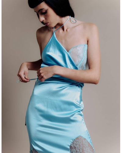 BYVARGA Yuka Silk Dress - Blue