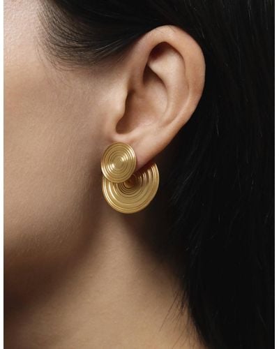 aka jewellery Orbit1 Double Sided Earrings - Black