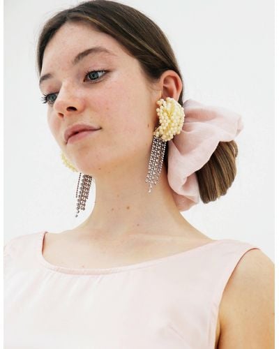 Aethera Lilou X-large Linen Scrunchie - Rose - Natural