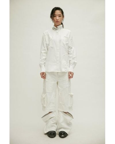JENN LEE Patch Shirt (white) - Natural