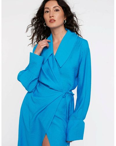 DAIGE Tai Midi Dress - Azure - Blue