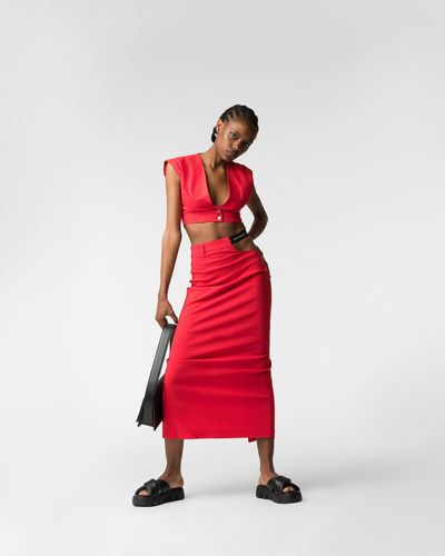 DIVALO TRANSYLVANIA Rubi Long Skirt - Red