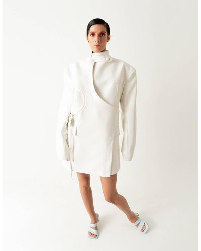 BLIKVANGER White Leather Dress