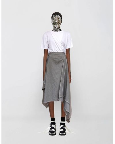 Också Checked Square Skirt - Gray