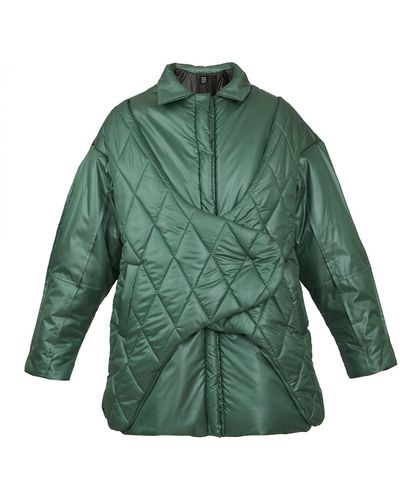 BLIKVANGER Green Stitched Puffer Jacket