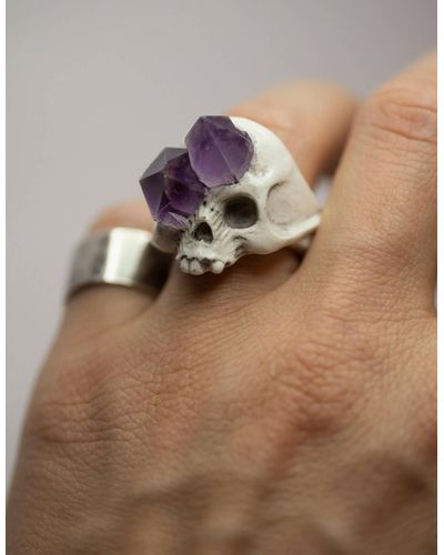 Macabre Gadgets Amethyst Growth Ring - Brown