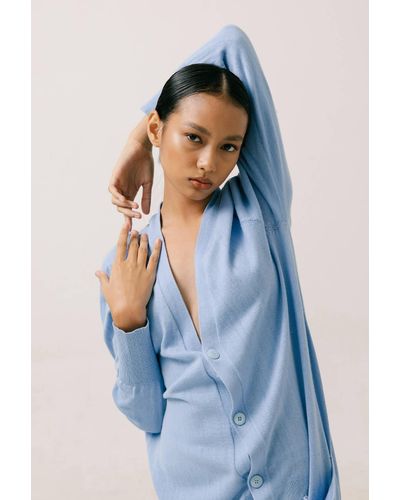 ATSTHELABEL English Knit Outerwear Dress - Blue