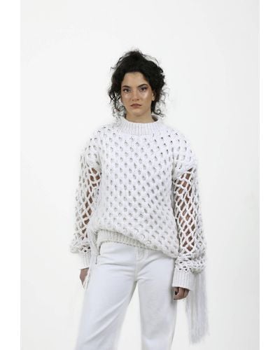 BLIKVANGER Knit Sweater - White
