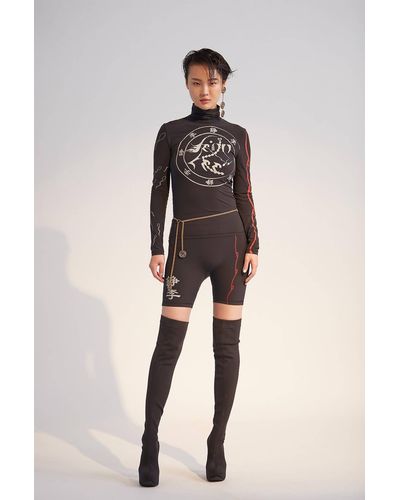 JENN LEE Eco Fabric Biker Shorts - Black