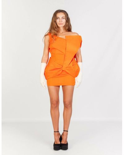 SOHUMAN Elise Orange Mini Dress