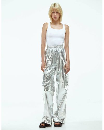Marchi Pants "cargo" Silver - White