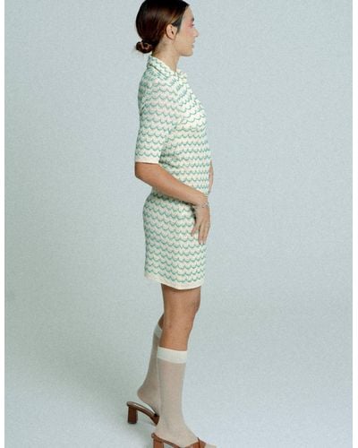 relax baby be cool Button Up Cotton Knit Tennis Dress Green