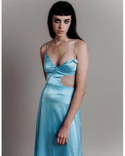 BYVARGA Nancy Silk Dress - Blue