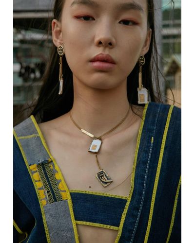 JENN LEE Recycled Sim Card With Buddha's Grace Necklace - Multicolor