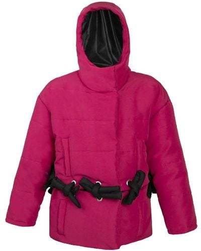BLIKVANGER Hooded Transformable Puffer Jacket - Pink