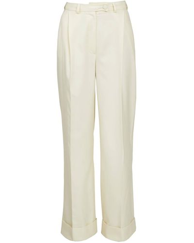 BLIKVANGER Milky White Loose Suit Pants