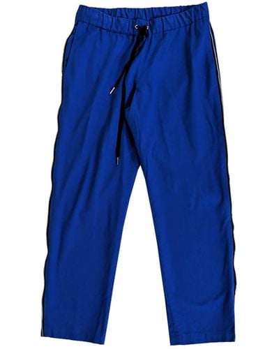 CLEAN CLOTHES ONLY Zipper Lounge Pants - Blue