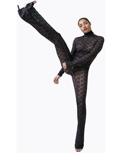 NARCES Selina Noir Lace Jumpsuit - Black