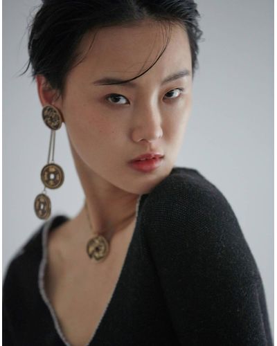 JENN LEE Ancient Chinese Clip On Coin Earrings - Metallic