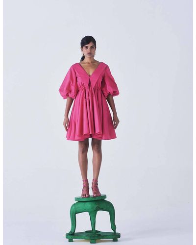 LITTLE THINGS STUDIO Sada Bahar Dress - Pink